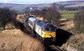 48740CC 47213 TANK TRAIN 14.2.1997 BETWEEN REDMIRE &LEYBURN  NOTE HALL IN BACKGROUND